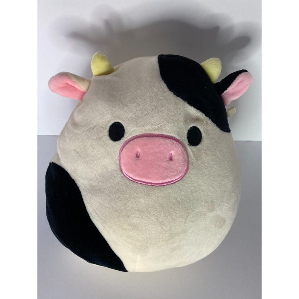 Connor the Cow 8" Squishmallow Q044 2018 Kellytoy Great Condition Plush